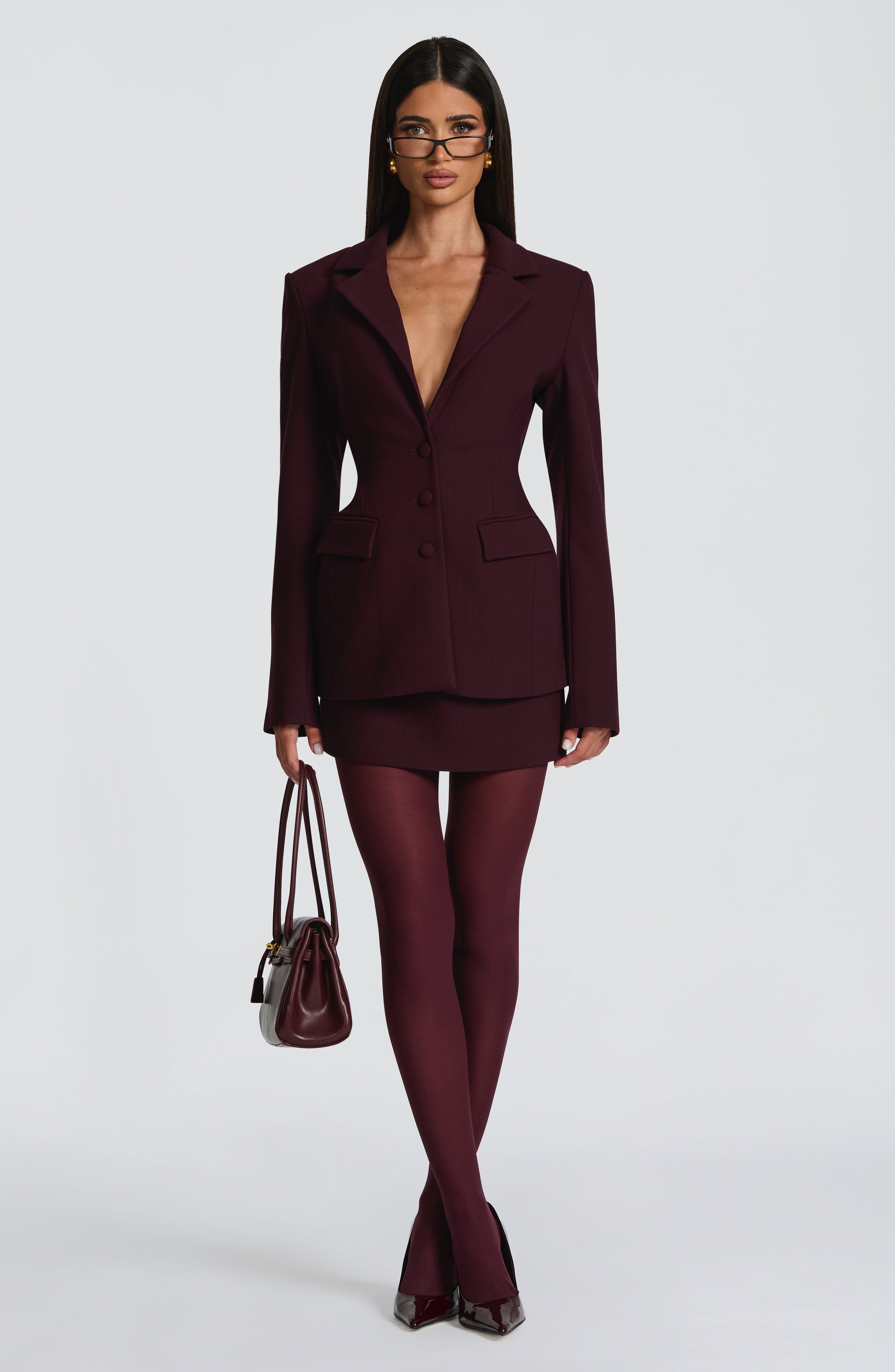 Rowena Blazer - Plum - Napalia