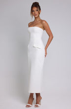 Roxanne Midaxi Dress - Ivory - Napalia