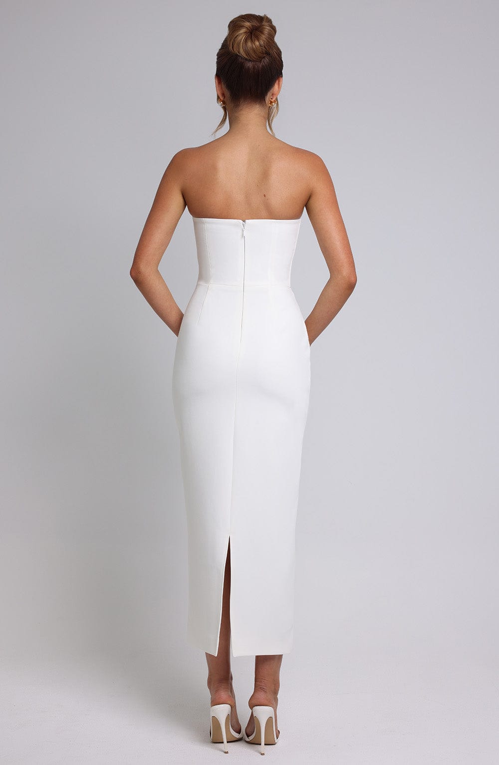 Roxanne Midaxi Dress - Ivory - Napalia