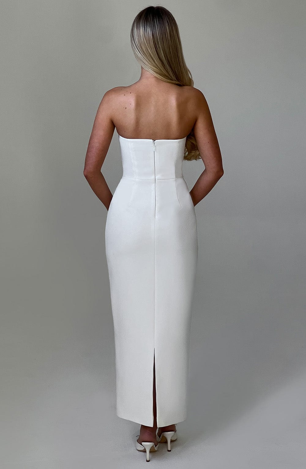 Roxanne Midaxi Dress - Ivory - Napalia