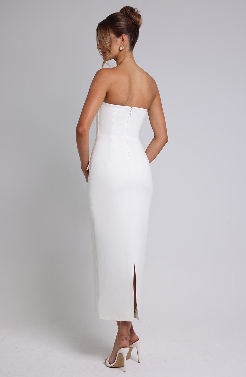 Roxanne Midaxi Dress - Ivory - Napalia