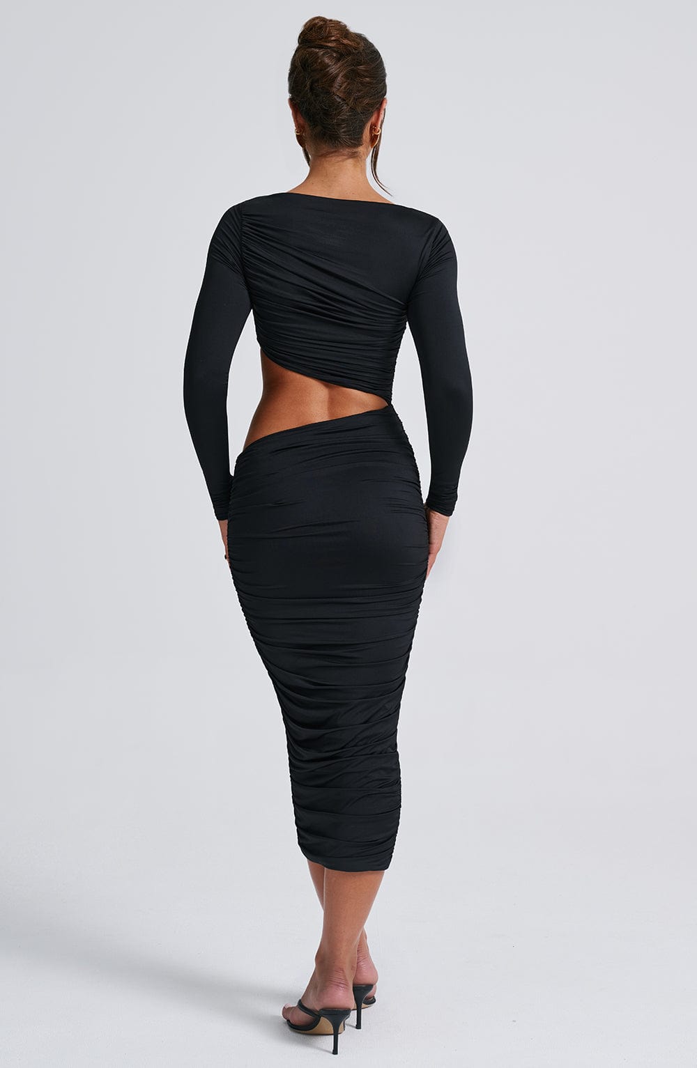 Rylee Midi Dress - Black - Napalia