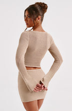 Sabrina Mini Skirt - Beige - Napalia