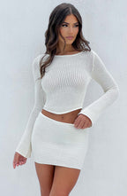 Sabrina Mini Skirt - White - Napalia