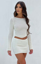 Sabrina Mini Skirt - White - Napalia