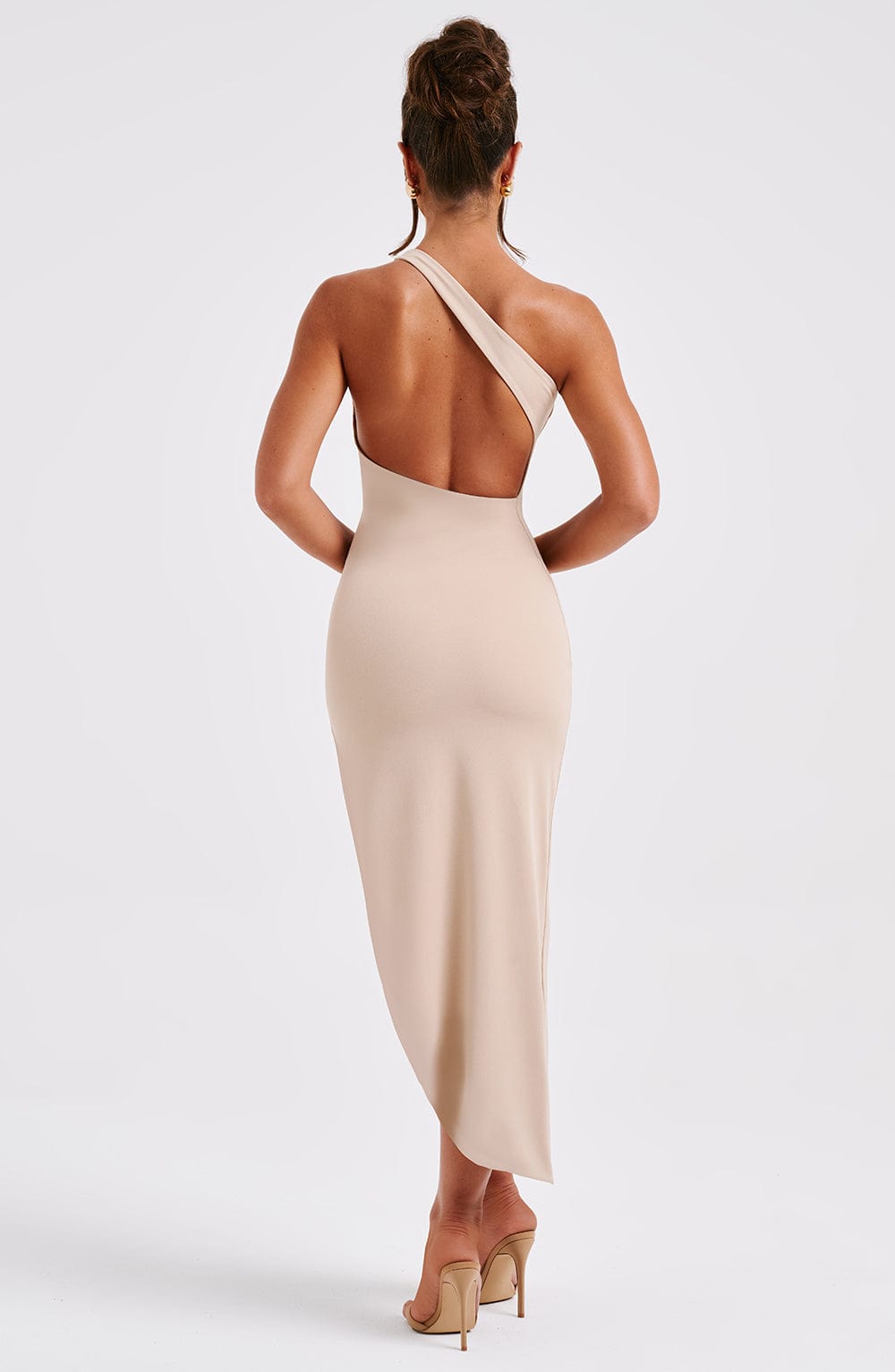 Saffira Midi Dress - Nude - Napalia