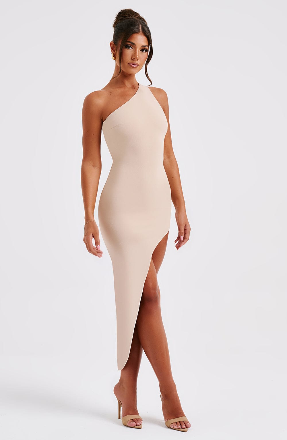 Saffira Midi Dress - Nude - Napalia