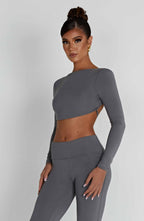 Sahra Top - Charcoal - Napalia