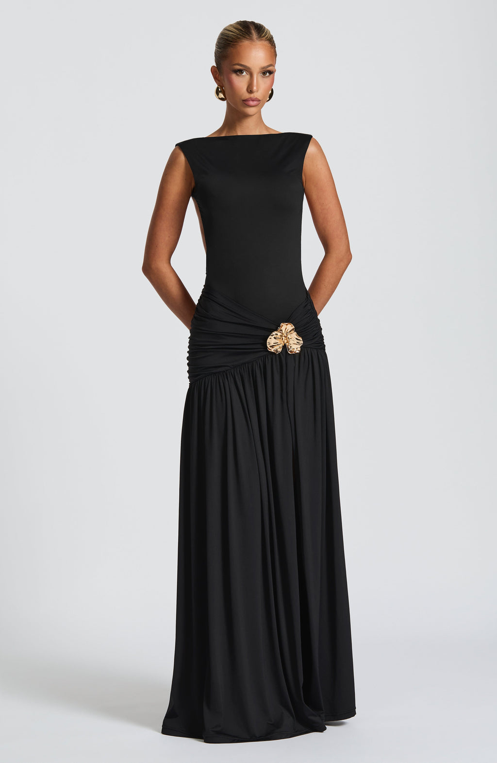 Saira Maxi Skirt - Black - Napalia