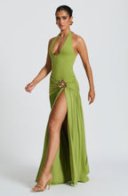Saira Maxi Skirt - Olive - Napalia