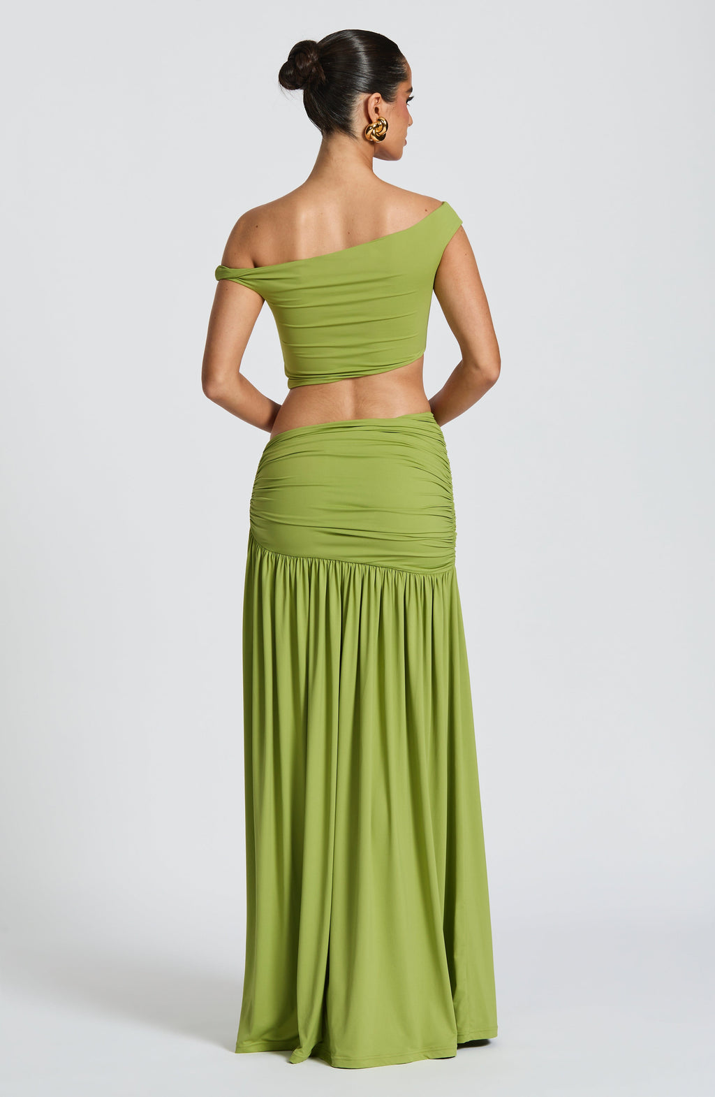 Saira Maxi Skirt - Olive - Napalia