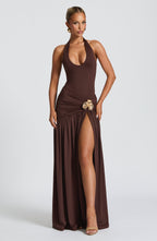Saira Maxi Skirt - Plum Brown - Napalia