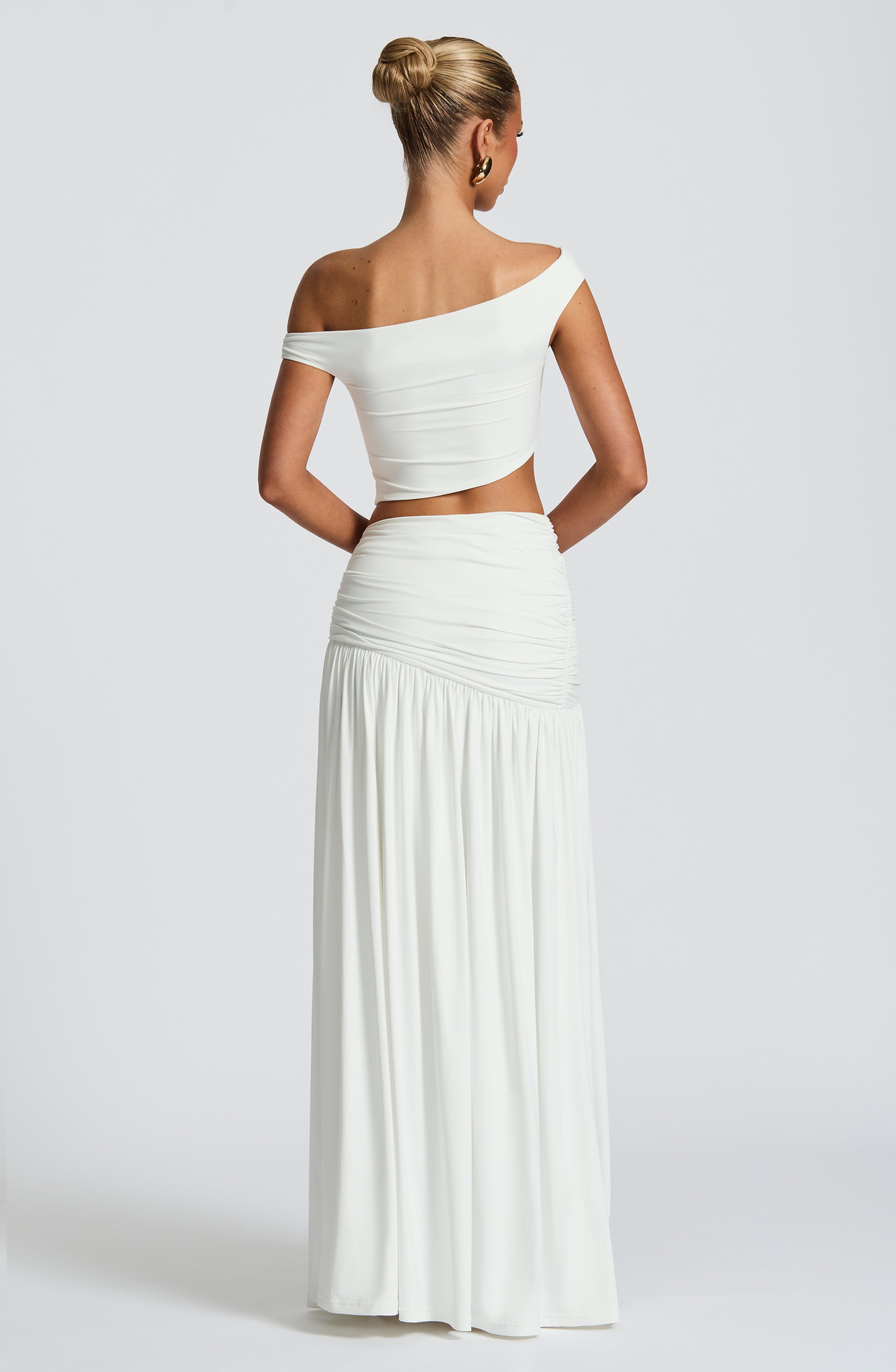 Saira Maxi Skirt - White - Napalia