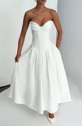 Salma Midi Dress - Ivory - Napalia