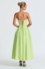 Salma Midi Dress - Lime - Napalia