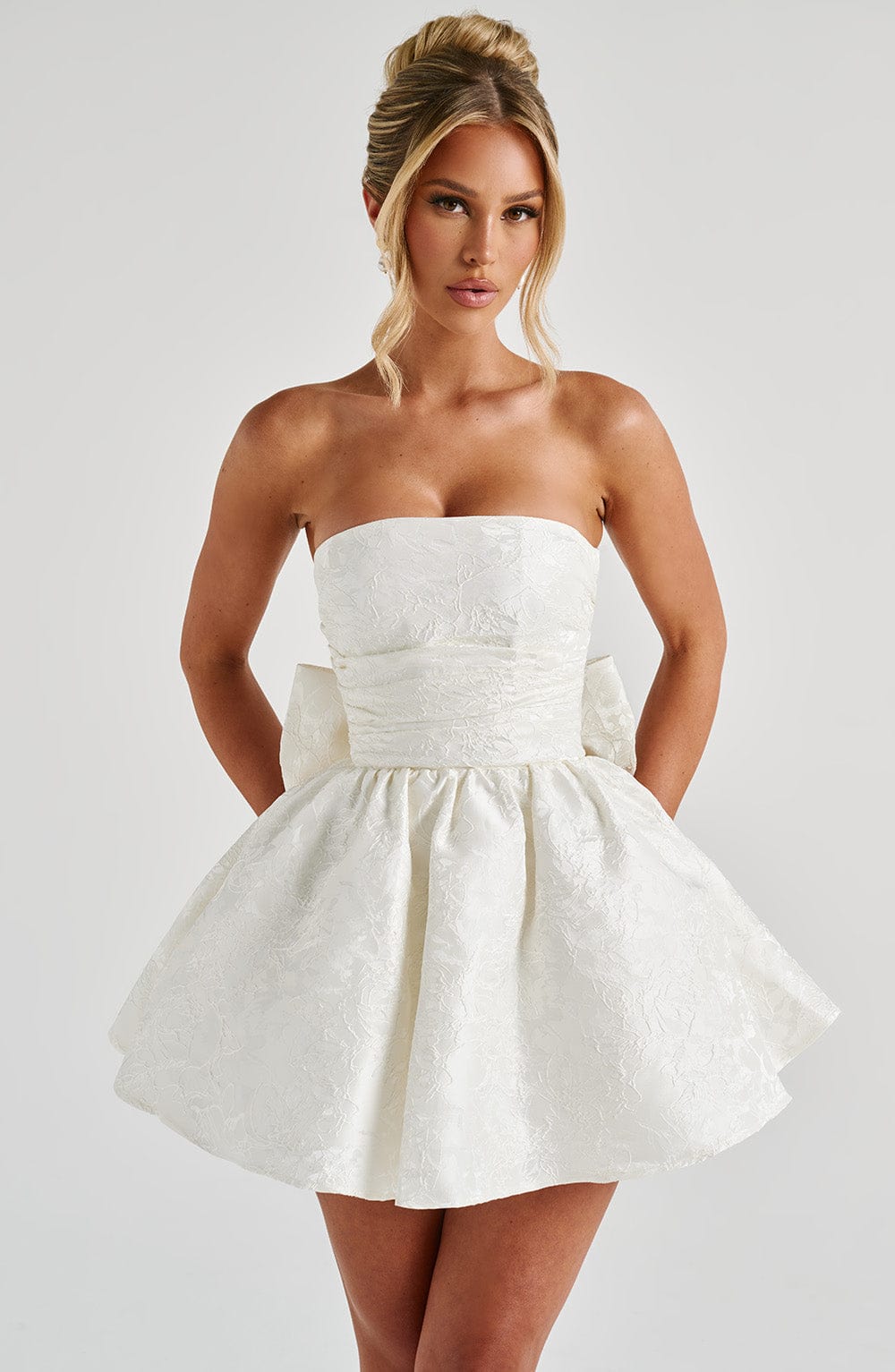 Salome Mini Dress - Ivory - Napalia