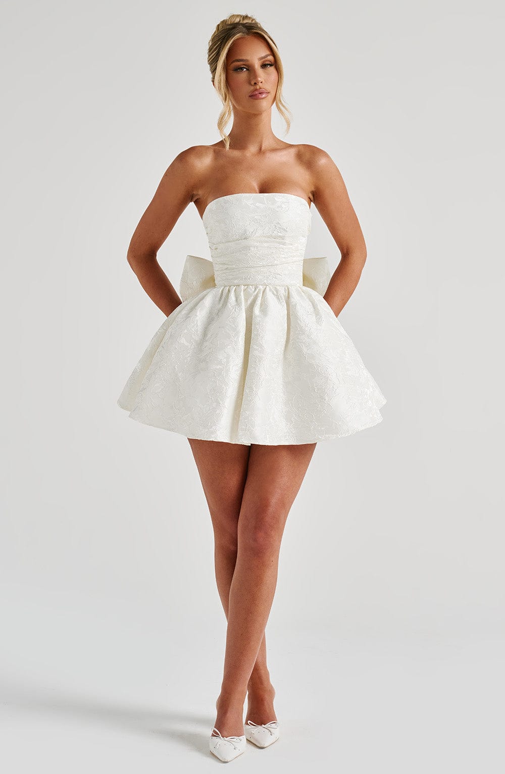 Salome Mini Dress - Ivory - Napalia