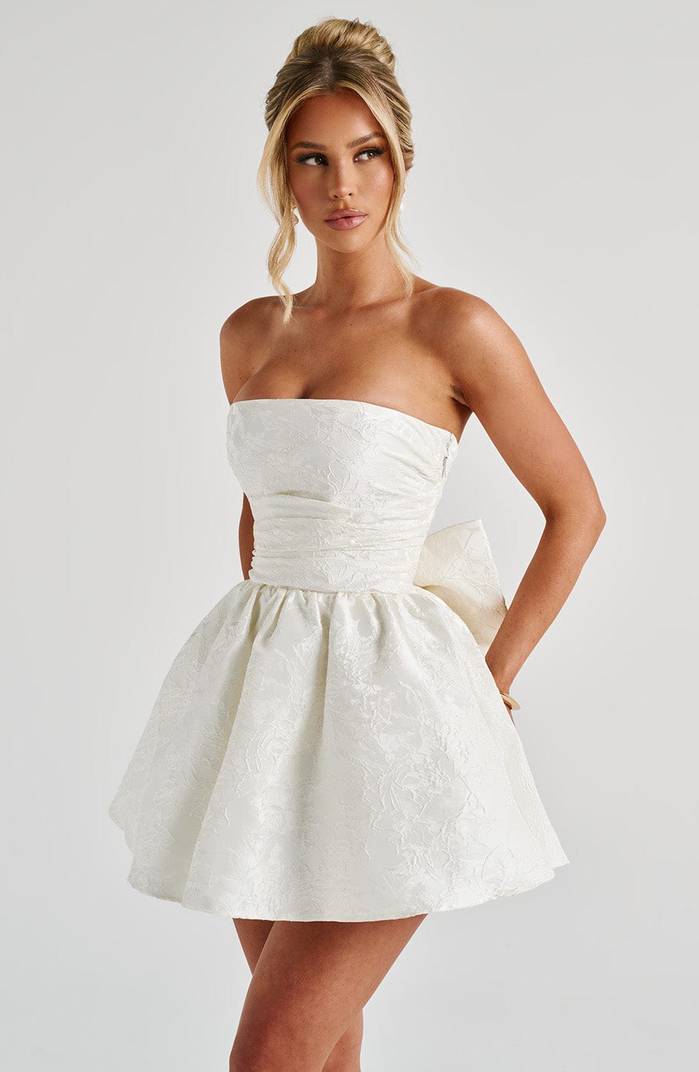 Salome Mini Dress - Ivory - Napalia