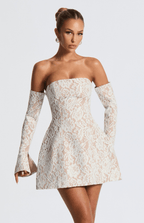 Salone Mini Dress - Ivory - Napalia