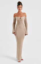 Samariah Maxi Dress - Beige - Napalia