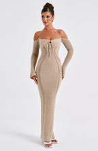 Samariah Maxi Dress - Beige - Napalia
