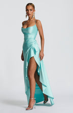 Samira Maxi Dress - Aqua - Napalia