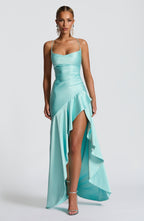 Samira Maxi Dress - Aqua - Napalia