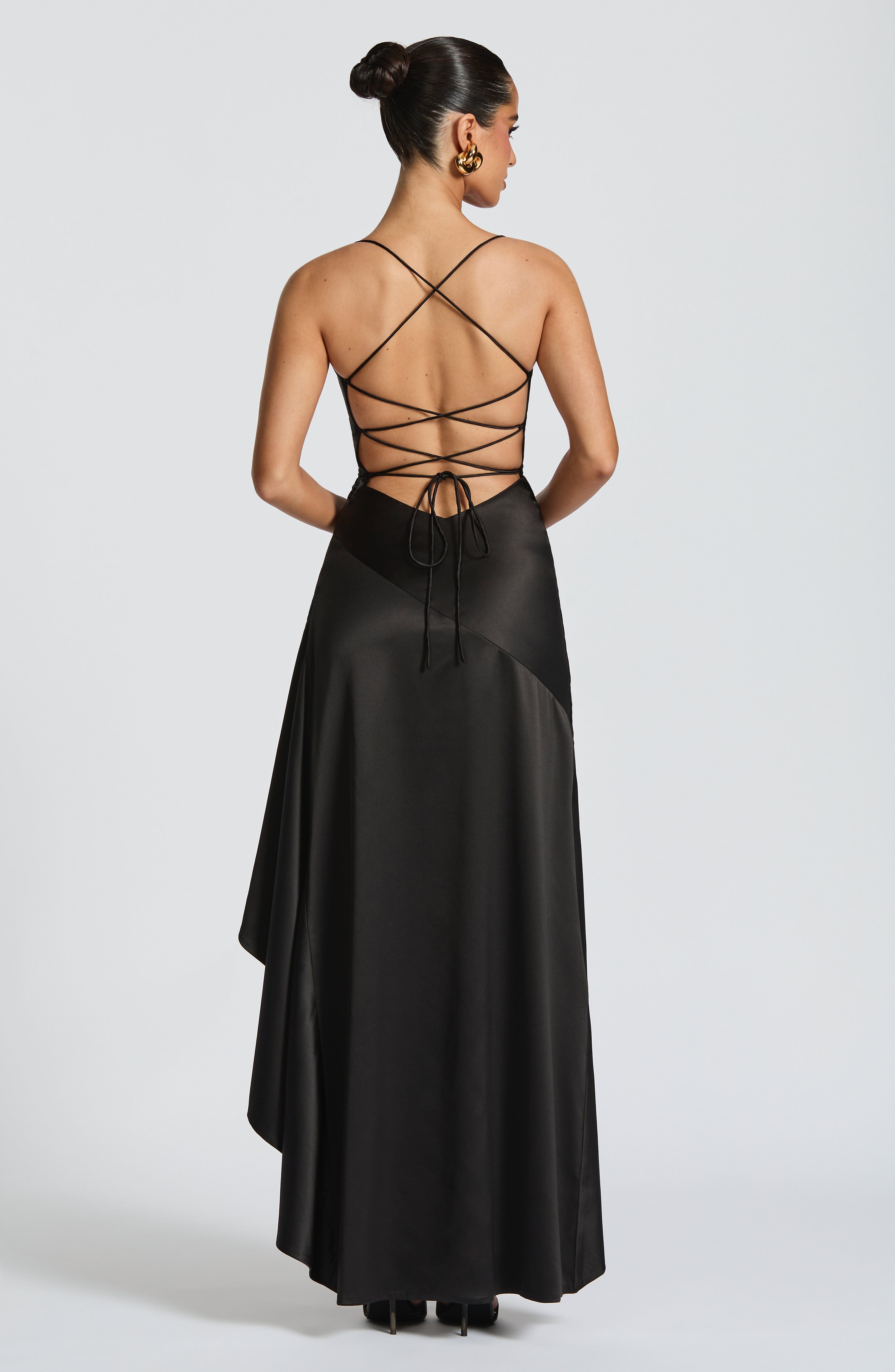 Samira Maxi Dress - Black - Napalia