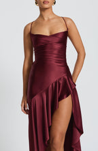 Samira Maxi Dress - Cherry Lacquer - Napalia