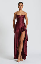 Samira Maxi Dress - Cherry Lacquer - Napalia
