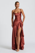 Samira Maxi Dress - Rust - Napalia