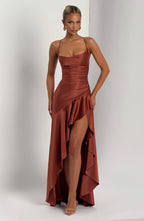 Samira Maxi Dress - Rust - Napalia