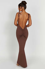Sanya Maxi Dress - Chocolate - Napalia