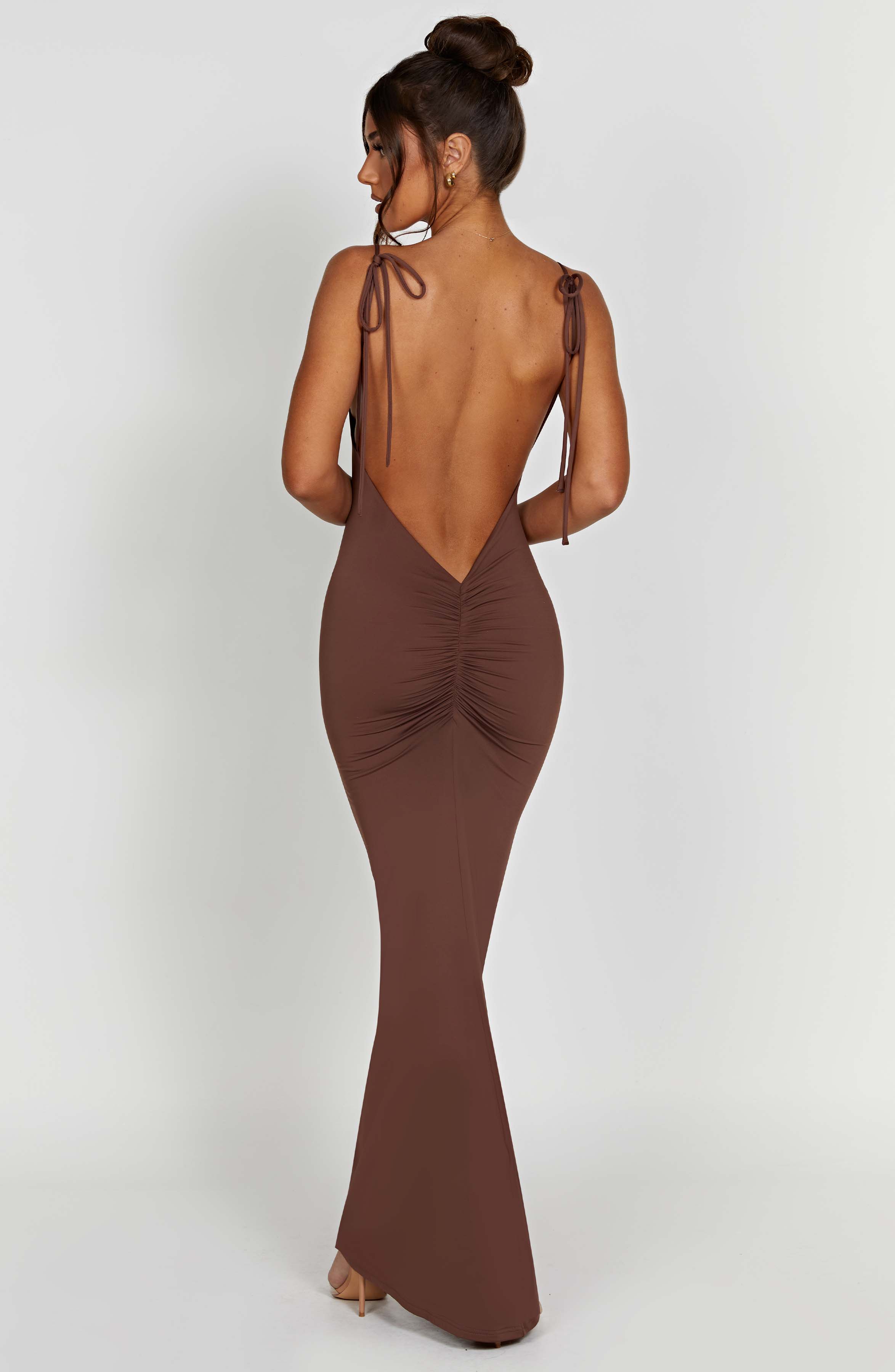 Sanya Maxi Dress - Chocolate - Napalia