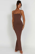Sanya Maxi Dress - Chocolate - Napalia