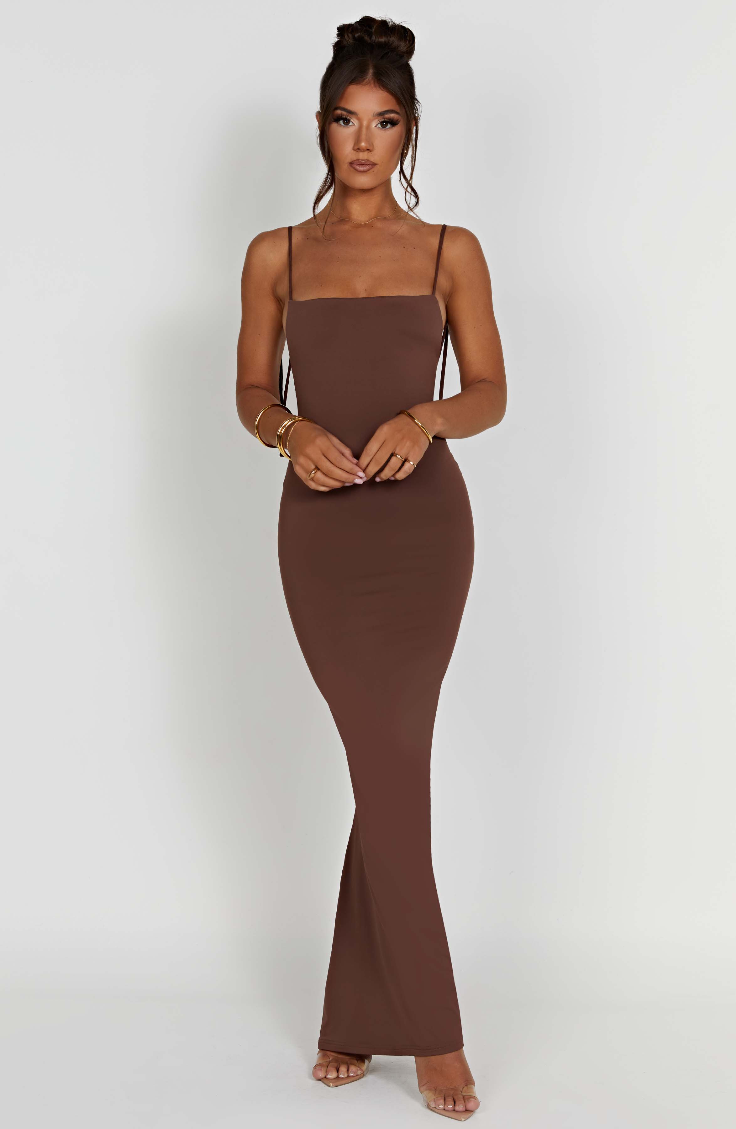 Sanya Maxi Dress - Chocolate - Napalia