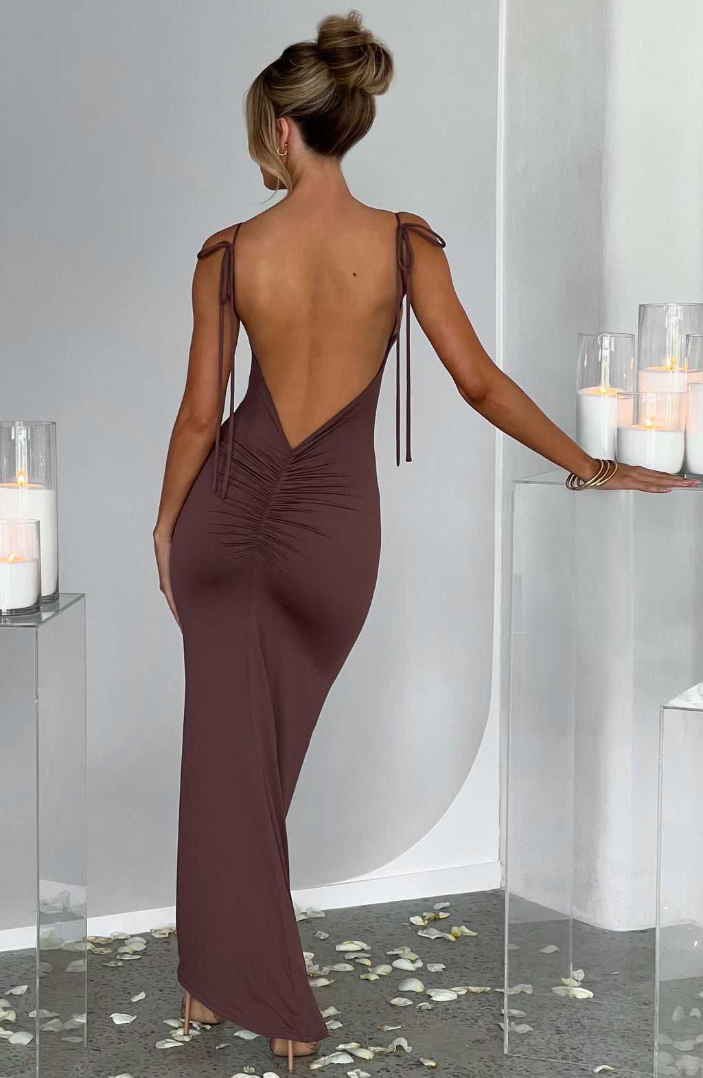 Sanya Maxi Dress - Chocolate - Napalia