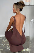 Sanya Maxi Dress - Chocolate - Napalia