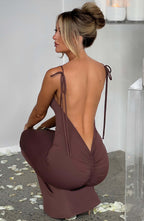 Sanya Maxi Dress - Chocolate - Napalia