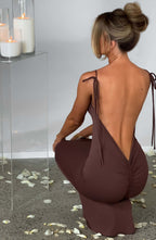 Sanya Maxi Dress - Chocolate - Napalia