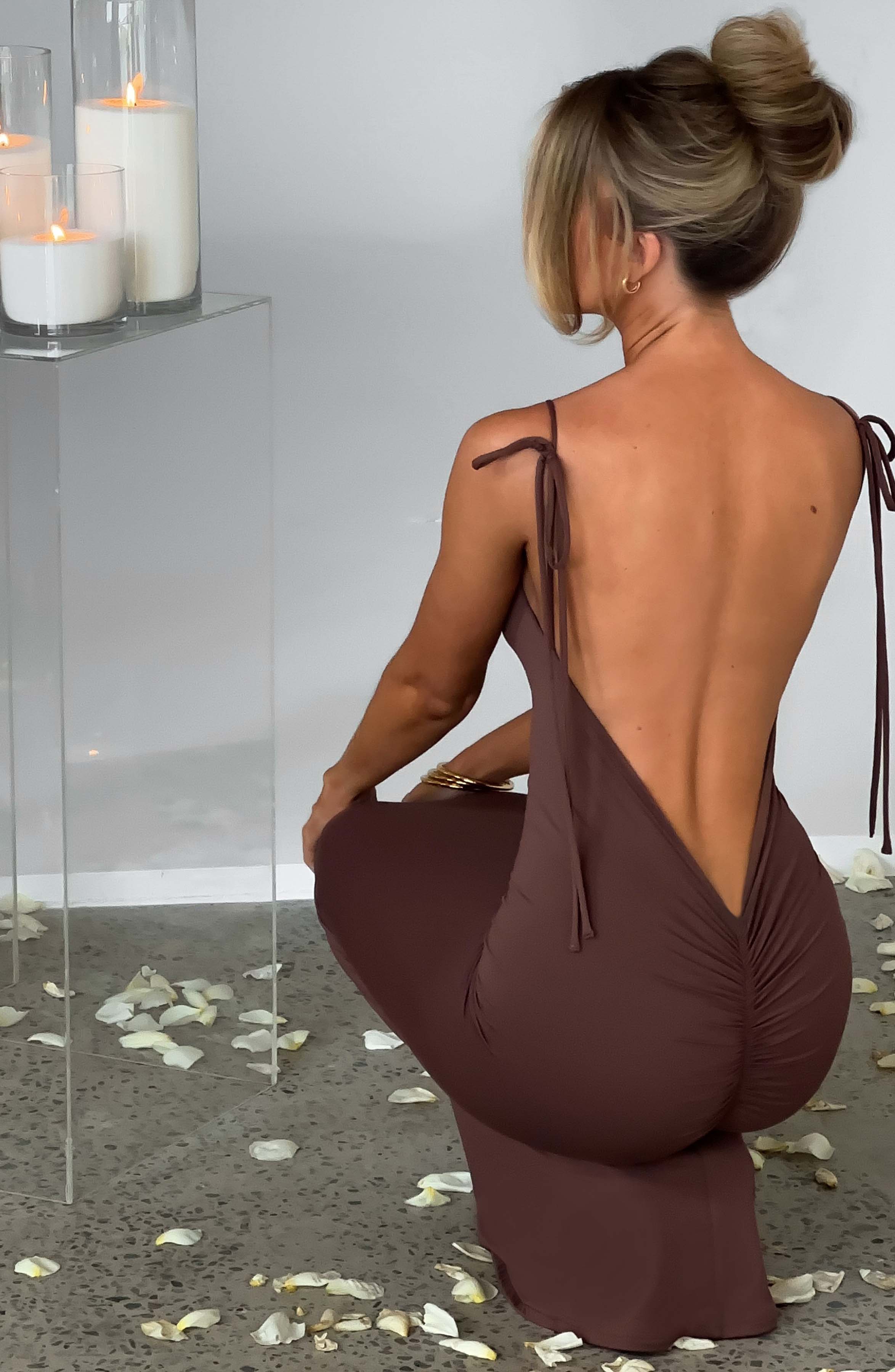 Sanya Maxi Dress - Chocolate - Napalia