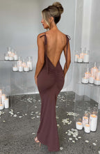 Sanya Maxi Dress - Chocolate - Napalia