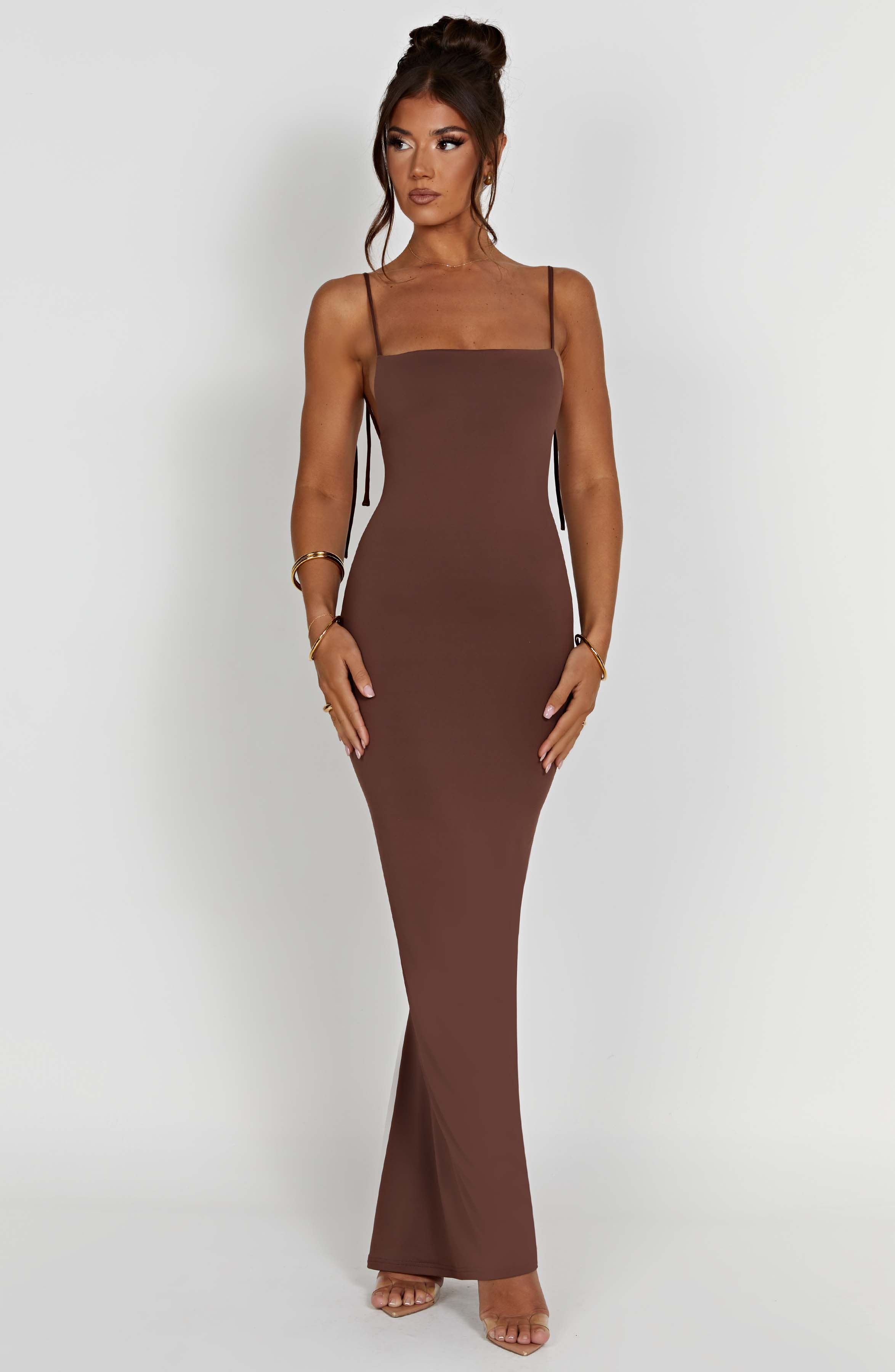 Sanya Maxi Dress - Chocolate - Napalia