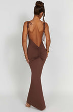 Sanya Maxi Dress - Chocolate - Napalia