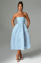 Saoirse Midi Dress - Blue - Napalia