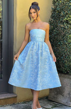 Saoirse Midi Dress - Blue - Napalia