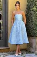 Saoirse Midi Dress - Blue - Napalia