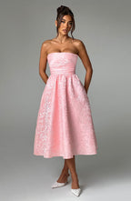 Saoirse Midi Dress - Blush - Napalia