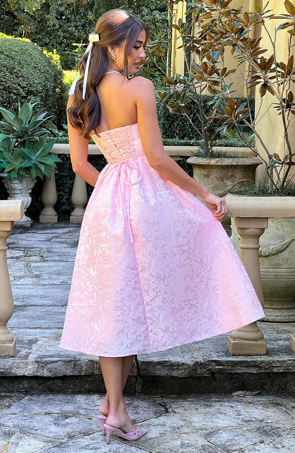 Saoirse Midi Dress - Blush - Napalia