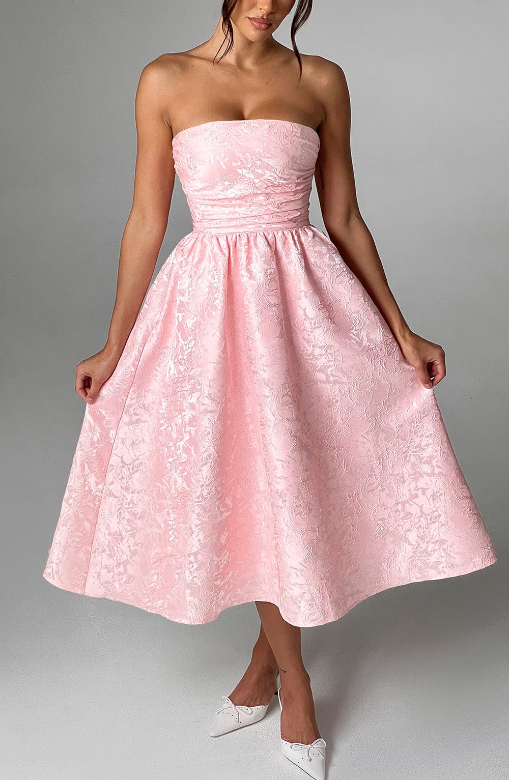 Saoirse Midi Dress - Blush - Napalia